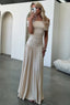 Kamara | Vestido Maxi Plisado con Hombros Descubiertos