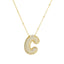 Savannah | Collar de Letra Burbuja con Diamantes