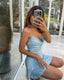 Serena | Vestido Mini Sin Mangas con Volantes y Lentejuelas
