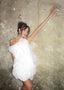 Bianca | Vestido Mini de Un Hombro con Flores
