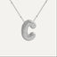Savannah | Collar de Letra Burbuja con Diamantes