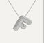 Savannah | Collar de Letra Burbuja con Diamantes