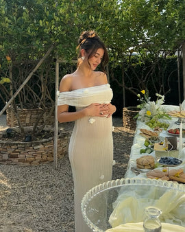 Luana | Vestido Maxi de Maternidad Off-Shoulder