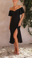 Nalani | Vestido Maxi Off-Shoulder con Mangas de Mariposa