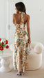 Shannon | Vestido Maxi Floral con Cuello Halter