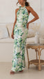 Shannon | Vestido Maxi Floral con Cuello Halter