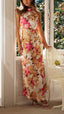 Shannon | Vestido Maxi Floral con Cuello Halter