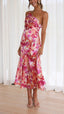 Sophie | Vestido Midi Floral de Un Hombro
