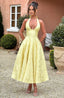 Esmeralda | Vestido Midi Sin Mangas con Cuello Halter