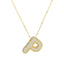 Savannah | Collar de Letra Burbuja con Diamantes