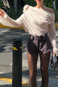 Morgan | Top de Una Sola Manga con Flores