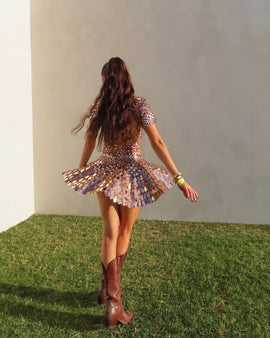 Monica | Vestido Mini de Cuello Alto