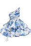 Daphne | Vestido Mini Floral de Un Hombro
