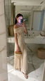 Kamara | Vestido Maxi Plisado con Hombros Descubiertos