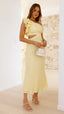 Blaire | Vestido Maxi Cortado de Un Hombro