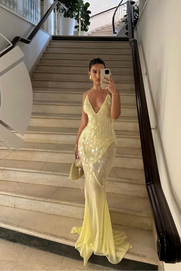 Aaliyah | Vestido Maxi Sin Mangas con Escote en V