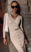 Darcy | Vestido Midi de Punto con Escote en V