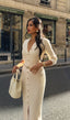 Darcy | Vestido Midi de Punto con Escote en V