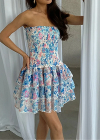 Kaylee | Vestido Floral Sin Tirantes