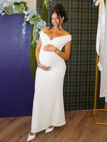 Althea | Vestido Maxi Elegante de Maternidad Sin Espalda