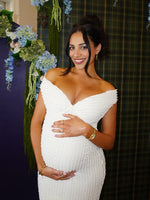 Althea | Vestido Maxi Elegante de Maternidad Sin Espalda