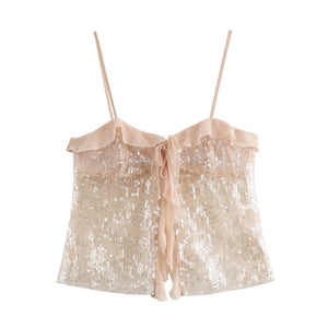Clarissa | Top Halter de Lentejuelas