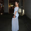 Michaela | Vestido Maxi de Malla Plisada Off-Shoulder para Maternidad