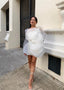 Bianca | Vestido Mini de Un Hombro con Flores