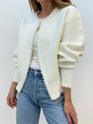 Nancy | Cárdigan de Perlas