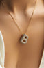 Savannah | Collar de Letra Burbuja con Diamantes