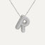Savannah | Collar de Letra Burbuja con Diamantes