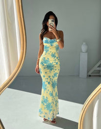 Indie | Vestido Maxi Floral Sin Mangas