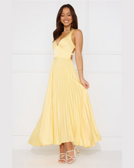 Lucy | Vestido Maxí con Pliegues y Escote en V