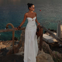 Linda | Vestido Maxi Cortado con Escote