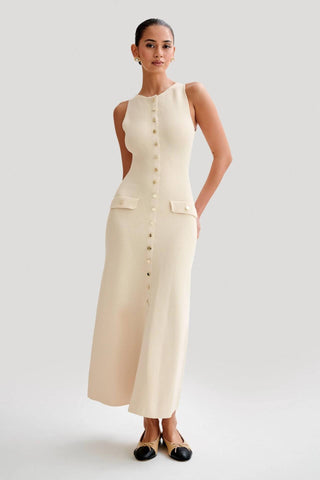 Fiona | Vestido Maxi Sin Mangas de Punto