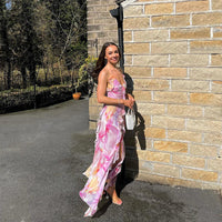 Nylah | Vestido Maxi con Volantes Florales