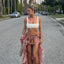 Alessia | Falda Floral con Volantes