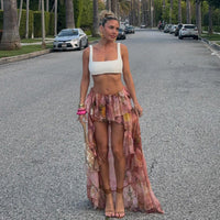 Alessia | Falda Floral con Volantes