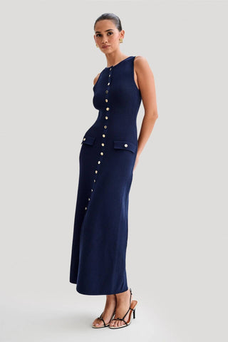 Fiona | Vestido Maxi Sin Mangas de Punto