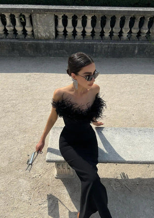 Anastasia | Vestido de Plumas Lujoso