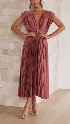 Emma | Vestido Maxi con Escote en V Profundo