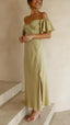 Nalani | Vestido Maxi Off-Shoulder con Mangas de Mariposa