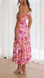 Sophie | Vestido Midi Floral de Un Hombro