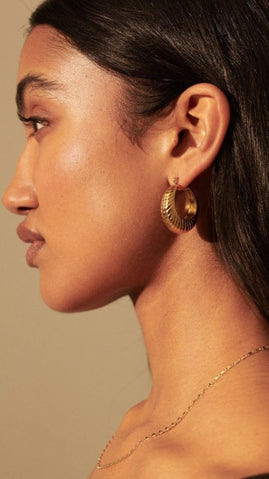 Sloane | Pendientes de Aro Baño de Oro
