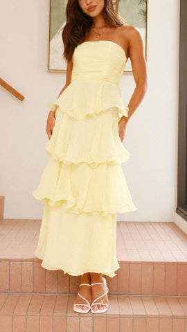 Kate | Vestido Maxi con Volantes en Capas