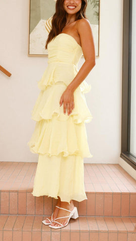 Kate | Vestido Maxi con Volantes en Capas