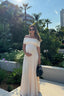 Kamara | Vestido Maxi Plisado con Hombros Descubiertos
