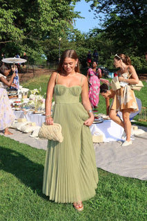 Hayley | Vestido Midi Sin Mangas con Bustier