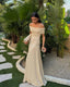 Kamara | Vestido Maxi Plisado con Hombros Descubiertos