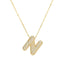 Savannah | Collar de Letra Burbuja con Diamantes